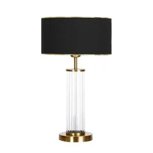 Lampa Nuuk Ayakli - Crna, Zlatna sa Zlatnim Senilom