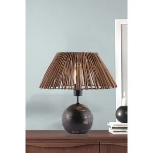 Lampa za sto Balloon Bamboo u crnoj, beloj i zlatnoj boji