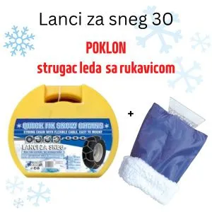 Lanci za sneg 30 poklon Strugač leda sa rukavicom