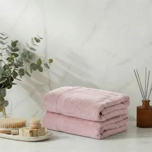 Lanes - Light Pink Light Pink Bath Towel Set (2 Pieces)