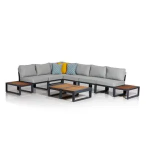 Lapuarta 1 - Sivi, Crni i Sivi Baštenski Lounge Set