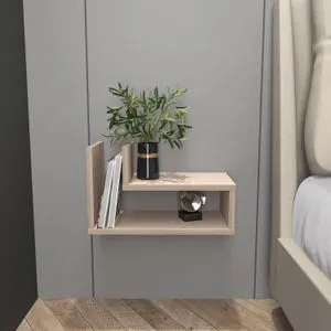 Lara - Beige Beige Nightstand