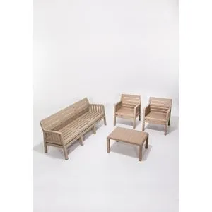 Lara Mindersiz 3+1+1+S Takim - Cappucino Cappucino Garden Lounge Set