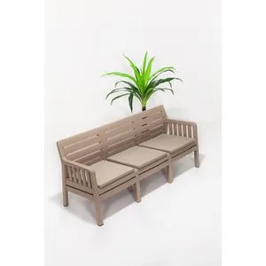 Lara Uclu Koltuk - Cappucino Cappucino Garden 3-Seat Sofa