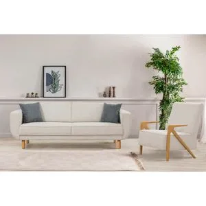 Larus Wood Set - Oak, Cream Oak
Cream Sofa-Bed Set