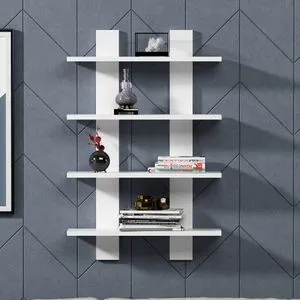 Laurel - White White Wall Shelf