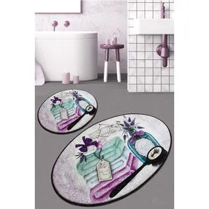 Lavanta Djt Multicolor Bathmat Set (2 Pieces)