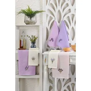 Lavender Multicolor Kitchen Towel Set (6 Pieces)