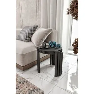 Lavia 4 - Black Black Nesting Table (4 Pieces)