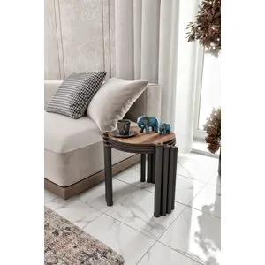 Lavia 4 - Walnut Walnut Nesting Table (4 Pieces)