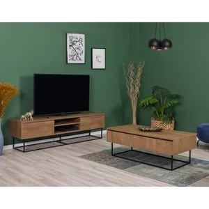 Laxus Takım 10 Walnut
Black Living Room Furniture Set