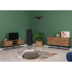 Laxus Takım 2 Walnut
Black Living Room Furniture Set