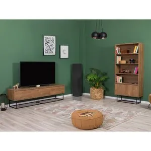 Laxus Takım 25 Walnut
Black Living Room Furniture Set
