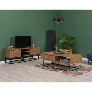 Laxus Takım 3 Walnut
Black Living Room Furniture Set