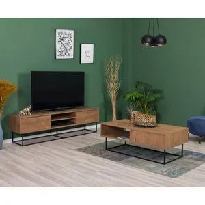 Laxus Takım 8 Walnut
Black Living Room Furniture Set