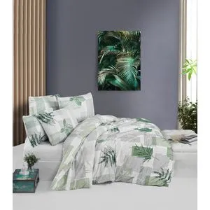 Leaf - Zeleni Ranforce Set Posteljine