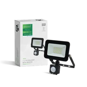 LED Reflektor sa Senzorom 20W 6500K 1700lm IP65 Crni Green Tech