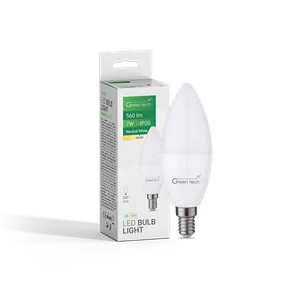 LED Sijalica E14 7W 4000K C37 IP20 Sanan chip GREEN TECH