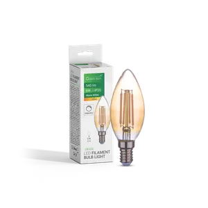 LED Sijalica Filament Amber Dimabilna E14 6W 2300K AC220V C35 Green Tech