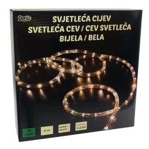 ***LED, svetlosna cev, 6 m, toplo belo svetlo