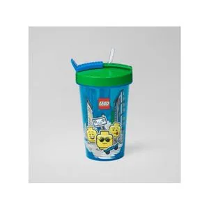 LEGO ČAŠA SA POKLOPCEM I SLAMKOM: DEČAK
