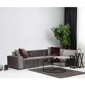 Lego Corner 6 (L1-O1-C-O1) Grey Corner Sofa