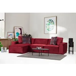 Lego Corner 8 (Chl-O1-1R) Burgundy Corner Sofa