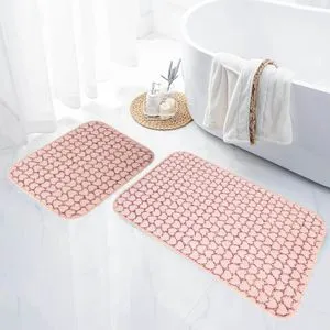 Leila Heart - Pink Pink Bathmat Set (2 Pieces)