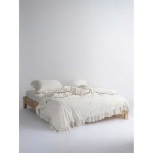 Leila Vintage Krem Crni Ranforce Set Pokrivača