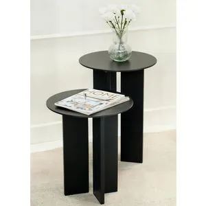 Leo (55 + 45) - Black Black Coffee Table Set