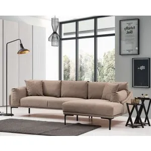 Leo Corner Right - Mocha Mocha Corner Sofa