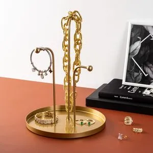 Leros-B - Gold Gold Decorative Metal Accessory