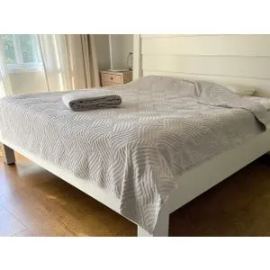 Letnji frotirni prekrivač - Sara - 200x240cm Siva boja