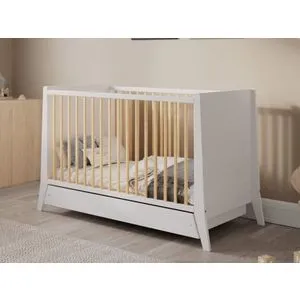 Lettino Cosmo Krevetac 120X60 White Pine + Fioka