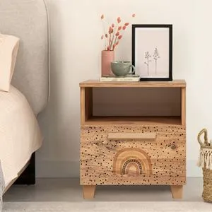 Leva Alfa Rainbow Atlantic Pine Nightstand