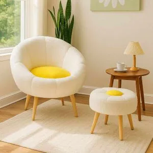 Lida - White, Yellow White
Yellow Wing Chair &amp; Side Table Set (2 Pieces)