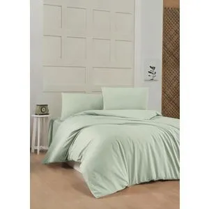 Light Green Light Green Ranforce Double Quilt Cover Set (DE)