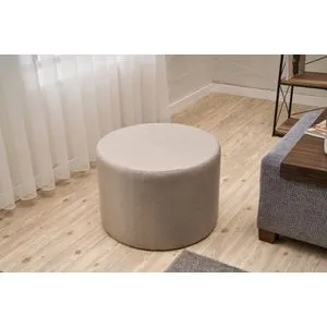 Likya - Beige Beige Pouffe
