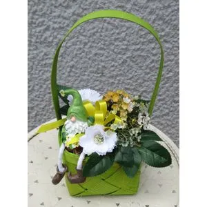 Lilium aranžman u korpi zeleni vilenjak 15*19cm, 536487