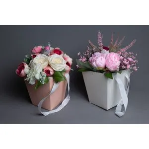 Lilium aranžman u pap.tašni cveće/ptičica 25cm, mix 2, 536401