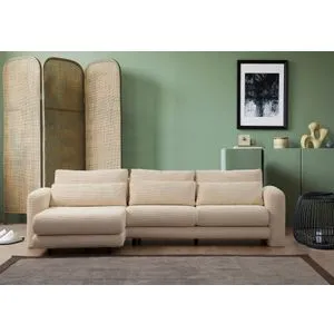 Lily Corner Left Beige Beige Corner Sofa