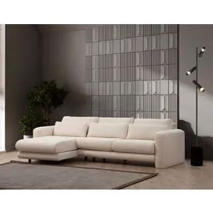 Lily Corner Left Cream Cream Corner Sofa