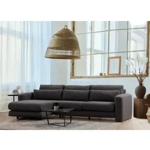 Lily Corner Left Grey Grey Corner Sofa