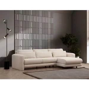 Lily Corner Right Cream Cream Corner Sofa