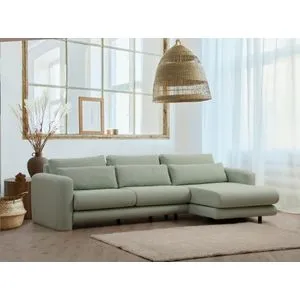 Lily Corner Right Green Green Corner Sofa