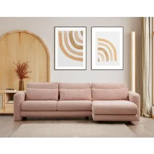 Lily Corner Right Pink Pink Corner Sofa