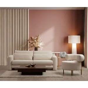 Lily Cream - 2 Cream 2-Seat Sofa