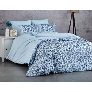 Lilyum Blue
Dark Blue Ranforce Single Quilt Cover Set (FR)