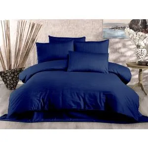 Lilyum - Dark Blue Dark Blue King Quilt Cover Set (FR)