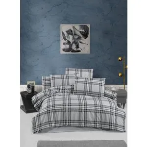 Linda - Sivi Tamni Ranforce Set Posteljine XL